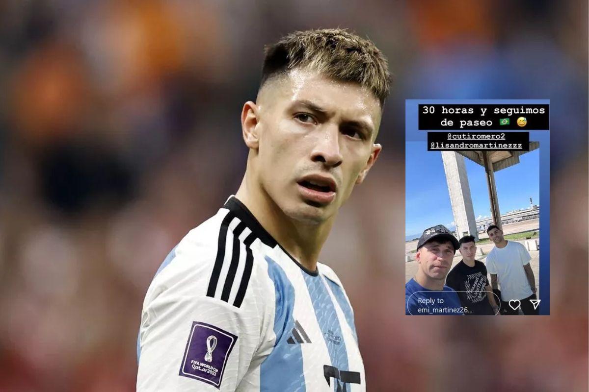 Lisandro Martínez và phải rời ĐTQG Argentina.