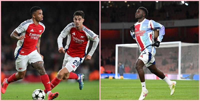 Arsenal đang nhận tin vui từ tình hình chấn thương của hai trụ cột Bukayo Saka và Gabriel Martinelli, khi cả hai có thể sớm trở lại