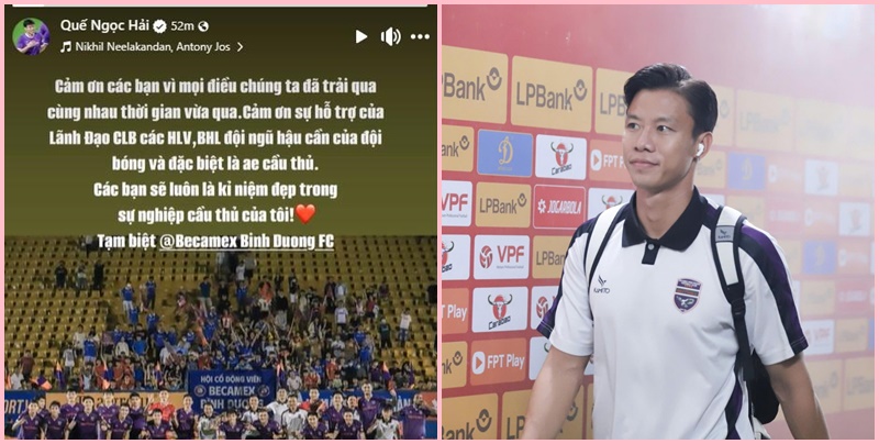 Trung vệ Quế Ngọc Hải vừa chính thức thông báo chia tay CLB Bình Dương, dù trước đó đã có những thông tin cho rằng ban lãnh đạo đội bóng này muốn giữ anh ở lại cho mùa giải mới. Trên trang cá nhân của mình, Quế Ngọc Hải đã đăng tải lời chia tay&hellip; Continue reading Quế Ngọc Hải nói lời chia tay Becamex Bình Dương