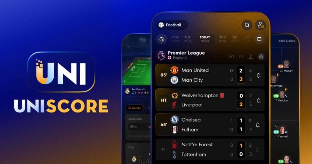 Uniscore Tỷ số bóng đá Trực tuyến mới và nhanh nhất hiện nay