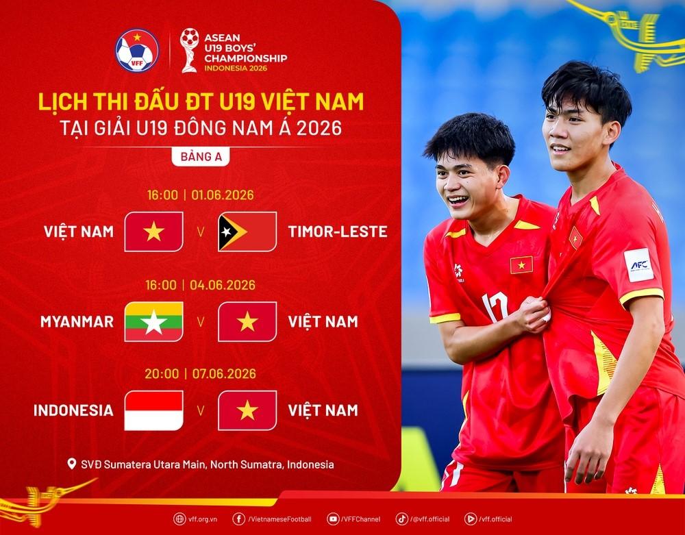 Khoi Truong cùng U19 Việt Nam được kỳ vọng sẽ đạt thành tích cao nhất tại giải U19 Đông Nam Á 2026 đang được tổ chức tại Indonesia